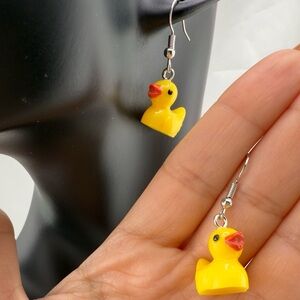 Fashion Yellow Duck Earrings - Fun Kawaii Dangle